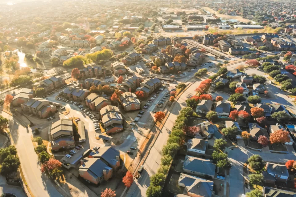 Single-family homes in a suburb of Dallas, Texas